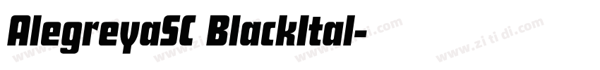 AlegreyaSC BlackItal字体转换